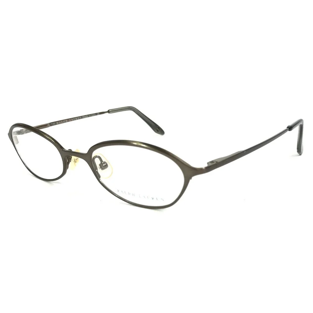 Vintage Ralph Lauren Eyeglasses Frames RL681 OP3R Brushed Gold Oval 46-19-135